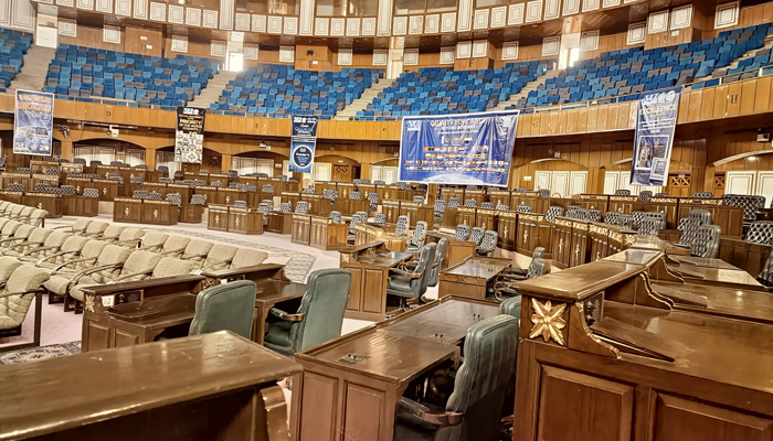 The interior view of Jinnah Convention Centre in Islamabad.—Facebook/Malik Raees Shahbaz