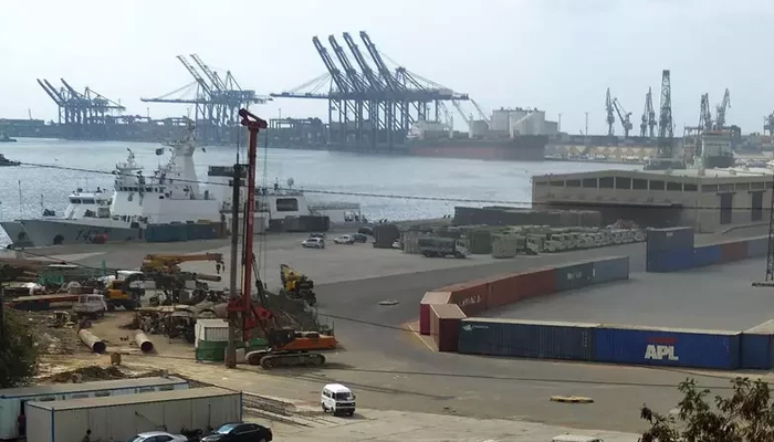 This picture taken on January 11, 2023, shows a general view of the Karachi sea port. — AFP/File