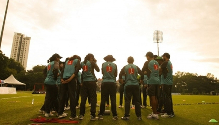 This representational image shows women players of the Pakistan cricket team. — PCB
