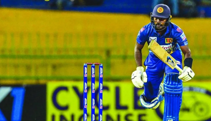 Sri Lanka’s Janith Liyanage watches the ball after playing a shot during the second one-day international at the R Premadasa Stadium in Colombo on January 8, 2024. — AFP