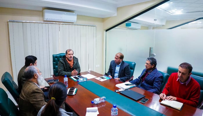 Secretary of Tourism, Archaeology, and Museums Department Punjab, Raja Jahangir Anwar chairs a meeting on January 9, 2024. —Facebook/Tourism Department, Govt of the Punjab, Pakistan