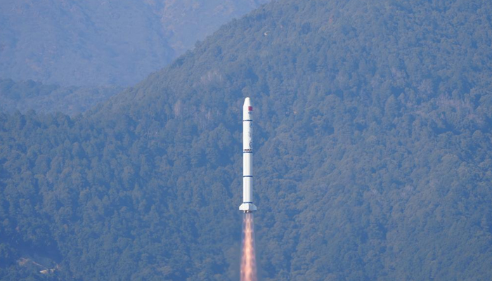 A Long March-2C carrier rocket carrying a new astronomical satellite named Einstein Probe blasts off from the Xichang Satellite Launch Center in southwest Chinas Sichuan Province, January 9, 2024. — Xinhua