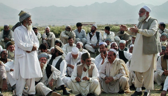 In this picture, people are gathered in a Jirga.—AFP/File