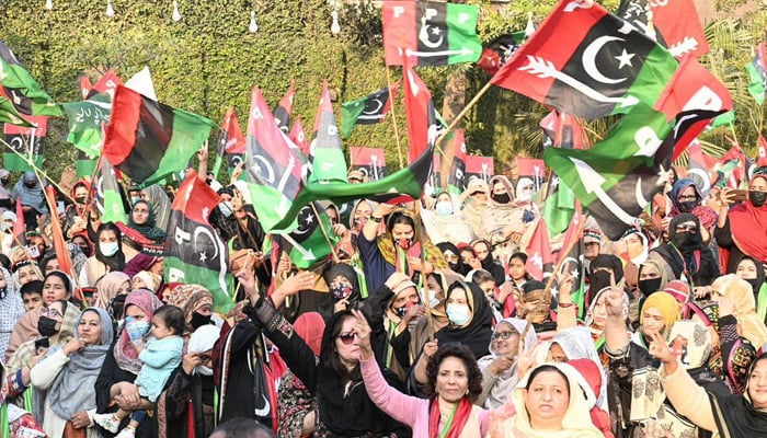 PPP workers during a party rally on December 13, 2023. — Facebook/Pakistan Peoples Party - PPP
