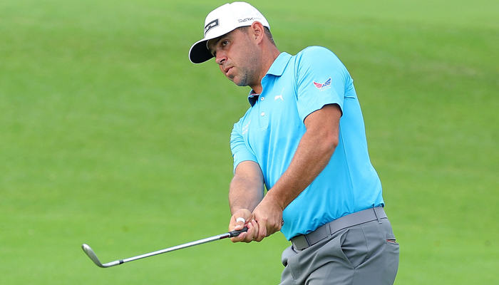 Gary Woodland of the US plays a shot on the 10th hole during a practice round prior to the Sony Open in Hawaii at Waialae Country Club on January 9, 2024 in Honolulu, Hawaii. — AFP