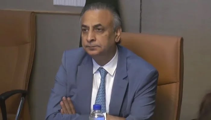 This still taken from a video released on October 23, 2023, shows Chief Secretary Punjab Zahid Akhtar Zaman presiding over a virtual meeting with the Deputy Commissioners. — X/@CSPunjab