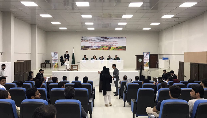 This image shows a general view of a session under way in Szabul on January 10, 2024. — Facebook/Shaheed Zulfiqar Ali Bhutto University of Law,Karachi