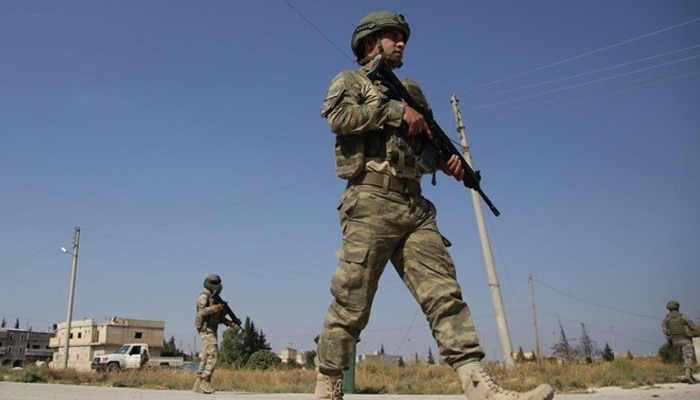 Turkish soldiers can be seen patrolling. — AFP/File