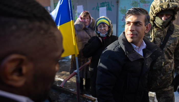 UK Prime Minister Rishi Sunak while arriving in Ukraine on January 12, 2024. — X/@RishiSunak