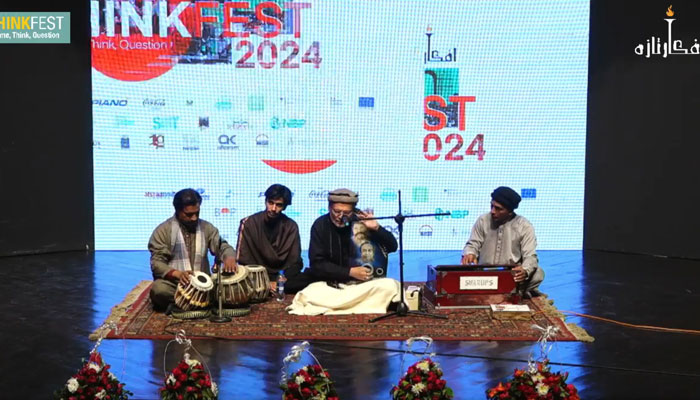 The screenshot of a video released on Jan 13, 2024 shows a glimpse of the 7th edition of Afkar-e-Taza ThinkFest. — Facebook/ThinkFestPakistan