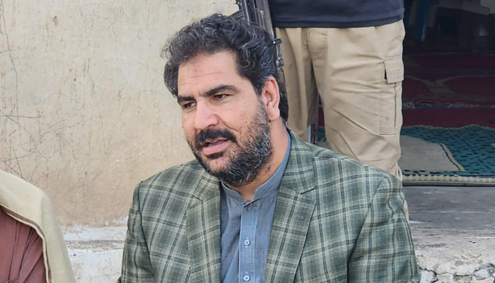 Former provincial minister Iqbal Wazir speaks in a Jirga on December 26, 2023. —Facebook/Muhammad Iqbal Wazir