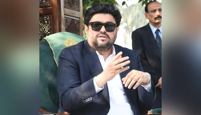 Sindh Governor Kamran Khan Tessori gestures during a meeting at Governor House Karachi on January 156, 2024. — X/@KamranTessoriPk