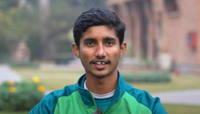 National U19 Player Ali Raza. — PCB Website