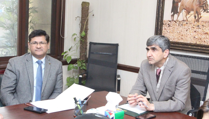 Planning and Development Board Chairman Iftikhar Ali Sahoo can be seen during a meeting on  January 16, 2024. — Facebook/Planning & Development Board, Govt. of the Punjab
