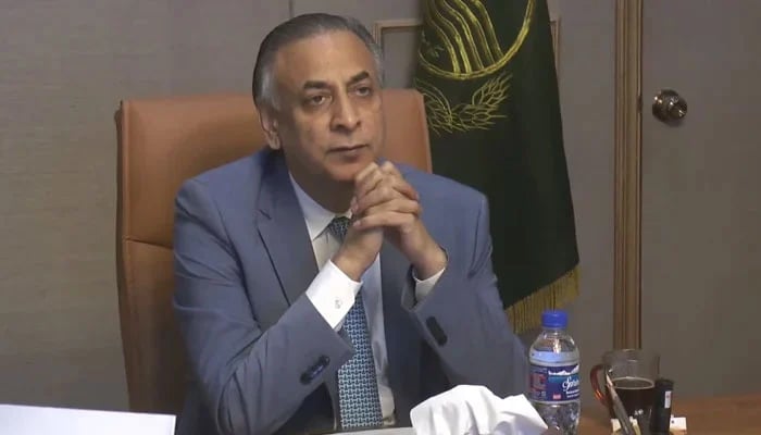 Punjab Chief Secretary Zahid Akhtar Zaman while chairing a meeting in this still taken from a video released on October 24, 2023. — Facebook/Chief Secretary Punjab
