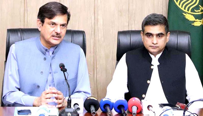 Caretaker Provincial Education Minister Mansoor Qadir can be seen in this image. — APP/File