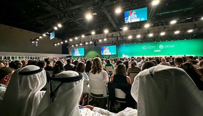 Participants attend a COP28 plenary session at the United Nations climate summit in Dubai on December 13, 2023. — AFP
