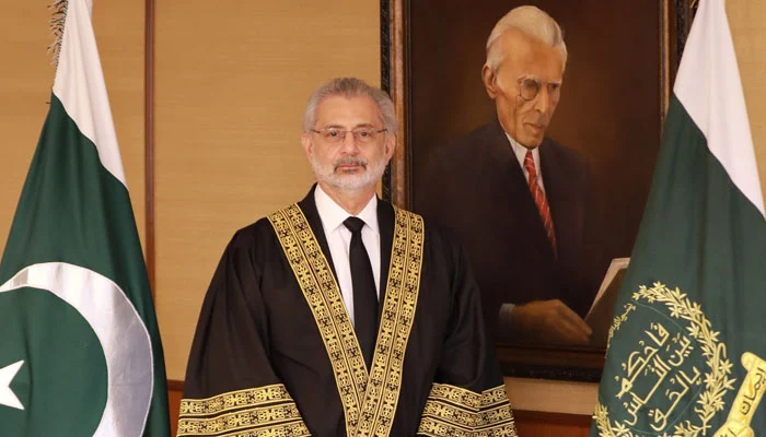 Chief Justice of Pakistan Qazi Faez Isa. — Supreme Court Website