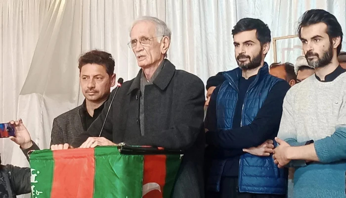 Pakistan Tehreek-e-Insaf-Parliamentarians chairman Pervez Khattak can be seen in this image on January 16, 2024. — Facebook/Pervez Khattak