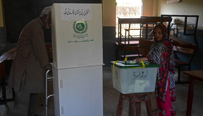 People cast their votes in a polling station in Pakistan in this image released on November 2, 2023. — X/@AFP
