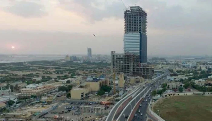 This image shows an aerial view of Karachi city. — AFP/File