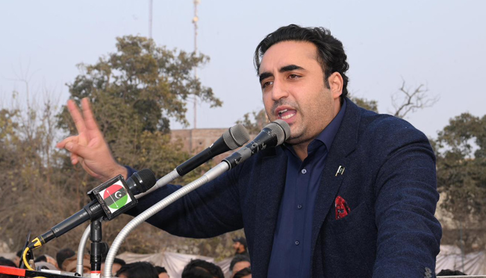 PPP Chairman Bilawal Bhutto-Zardari speaks during a public gathering on January 22, 2024. — Facebook/Pakistan Peoples Party - PPP