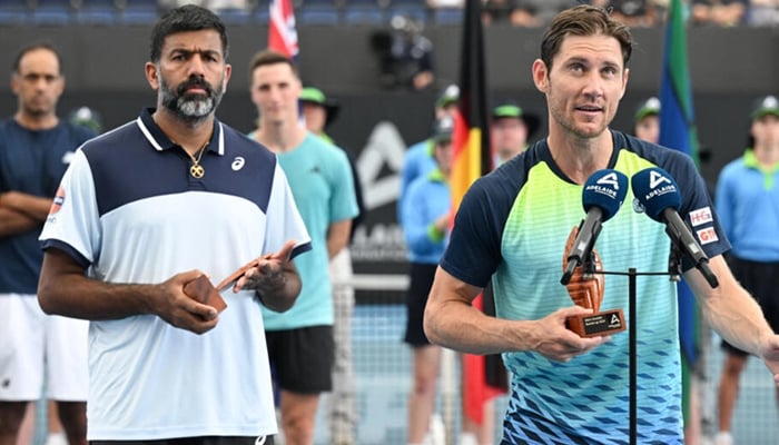 Rohan Bopanna (left) is set to top the doubles rankings at the age of 43. — AFP/File