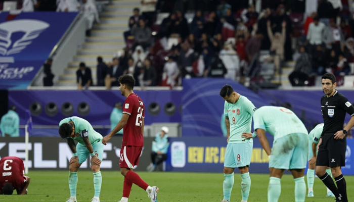 Chinas players were left demoralised after the defeat. — AFP/File