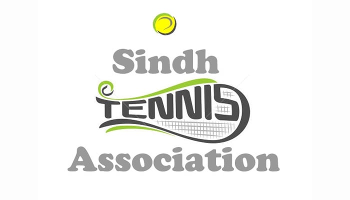Sindh Tennis Associations logo can be seen in this image. — Facebook/Sindh Tennis Association