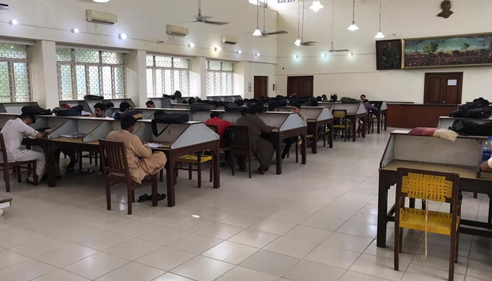 This image shows an interior view of the Liaquat Memorial Library in Karachi on September 16, 2019. — Facebook/Liaquat Memorial Library Karachi