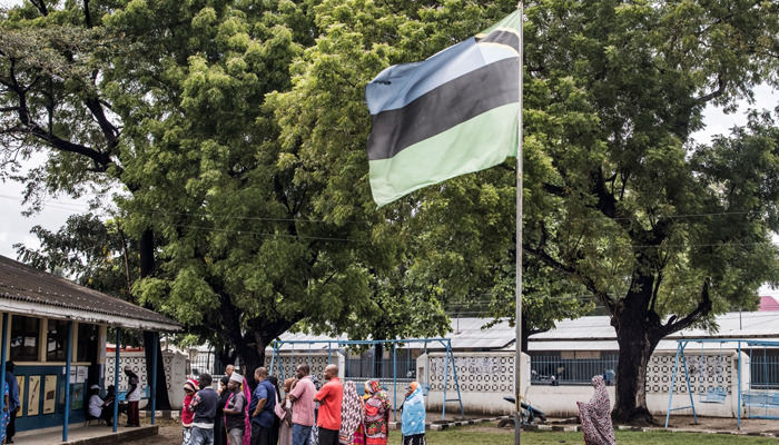A Tanzanian national flag in Zanzibar, Tanzania. — AFP/File