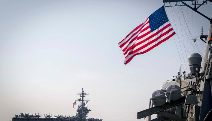 The US flag flutters on a US Navy ship. — AFP/File