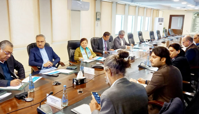 Minister for Finance Shamshad Akhtar chairs a meeting in this image on January 22, 2024. — X/@Financegovpk