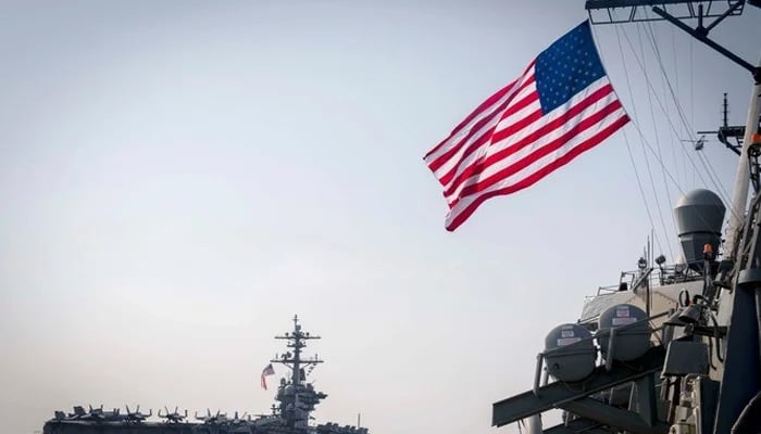 The US flag flutters on a US Navy ship. — AFP/File