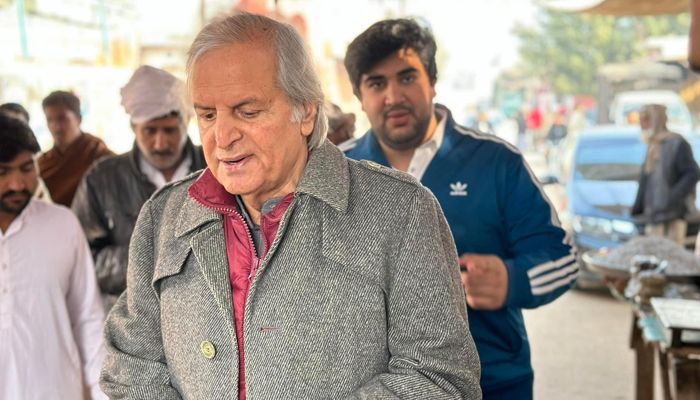 Senior politician Javed Hashmi can be seen in this image on December 30, 2023. — Facebook/Makhdoom Muhammad Javed Hashmi