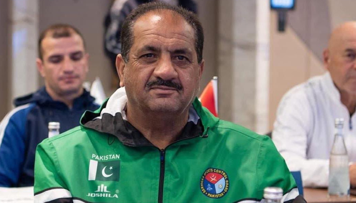Pakistan’s boxing coach and former Olympian Arshad Hussain can be seen in this image. — Facebook/Arshad Hussain