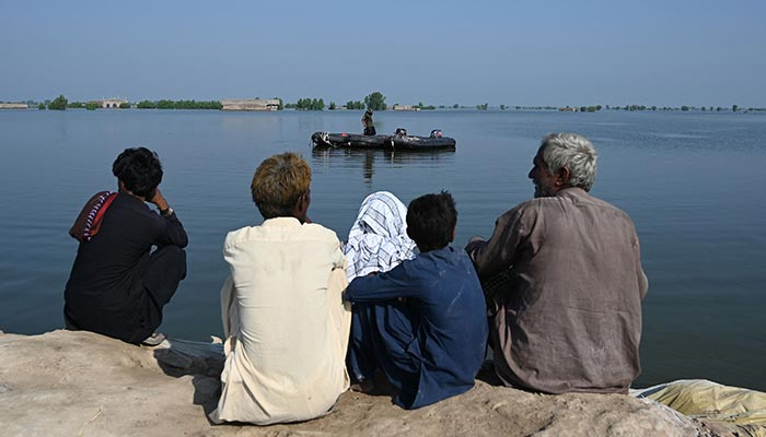 Members of Pakistan Navy personnel took part in a rescue operation in flooded Mehar city after heavy monsoon rains in Dadu district, Sindh province on September 9, 2022. — AFP/File