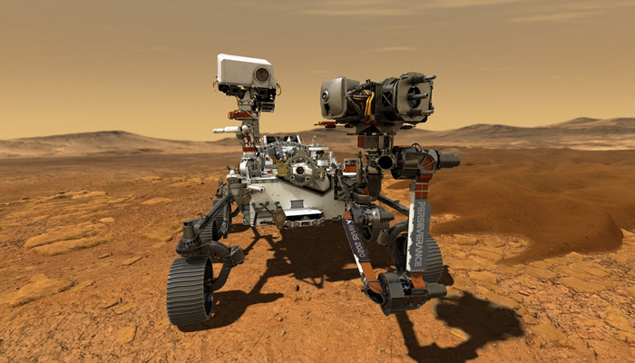 This handout file illustration obtained on March 5, 2020 courtesy of NASA shows the Mars rover Perseverance.— AFP