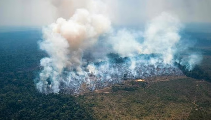 This photo shows a forest fire in Colombia. — AFP/File