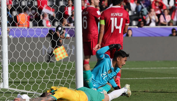 Martin Boyle on the floor after scoring Australias second. — AFP/File