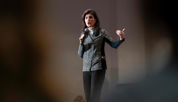 Republican presidential hopeful and former UN Ambassador Nikki Haley speaks at a rally on January 28, 2024 in Conway, South Carolina. — AFP
