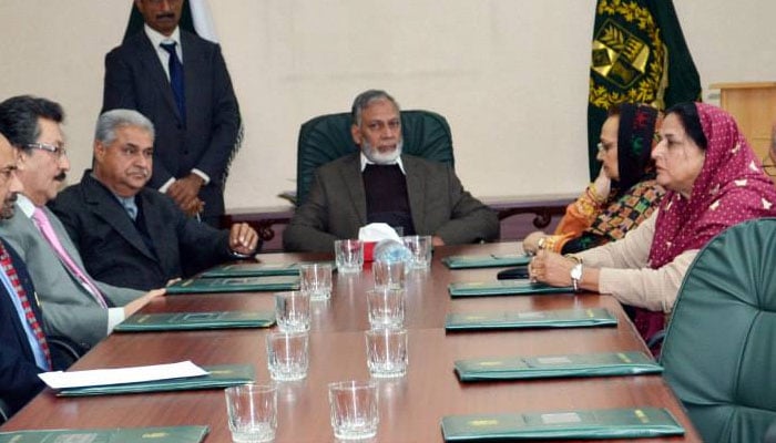 Minister of state for Housing and Construction Barrister Usman Ibrahim presides over a meeting on Jan 6, 2024. — Facebook/mohw.official