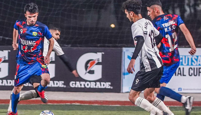 Pakistani football players during a match. —Facebook/Pakistan Football Federation