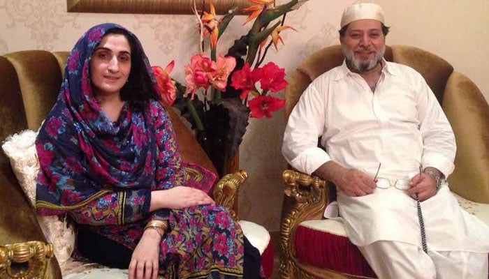 Imran Khans wife Bushra Bibi is seen in this photo with ex-husband Khawar Maneka. — Photo via author