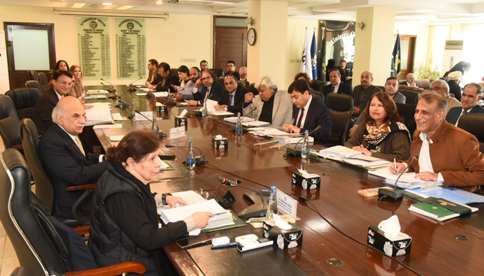 The Economic Coordination Committee (ECC) of the Cabinet is in session under the chair of caretaker finance minister Shamshad Akhtar in Islamabad on February 1, 2024. — X/@Financegovpk
