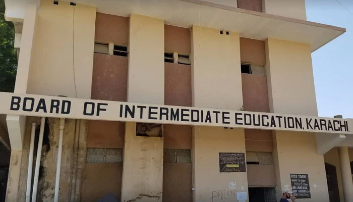 This image shows the building of the Board of Intermediate Education Karachi (BIEK). — Facebook/BIEK