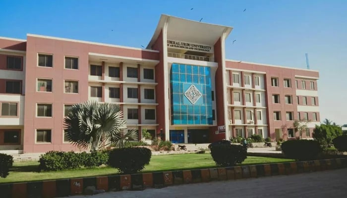 This image shows the building of FUAAT in Karachi. — Facebook/The Federal Urdu University of Arts,Science & Technology -Fuuast