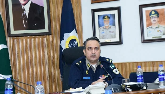 Salman Chaudhry, PSP a grade-21 police officer from the Police Service of Pakistan after assuming charge of IG, National Highways & Motorway Police on January 15, 2024. — Facebook/National Highways & Motorway Police-NHMP