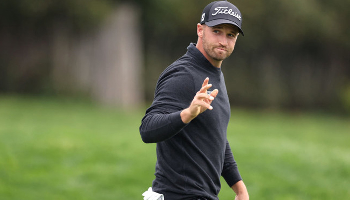 Wyndham Clark of the United States acknowledges the crowd on the 13th green during the AT&T Pebble Beach Pro-Am at Pebble Beach Golf Links on February 03, 2024 in Pebble Beach, California. — AFP
