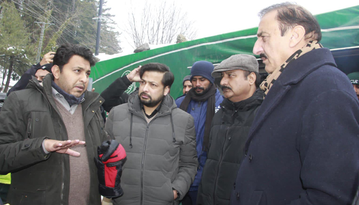 Commissioner Rawalpindi Division, Liaquat Ali Chattha can be seen during his visit to Murree on February 4, 2024. — Facebook/Commissioner Rawalpindi Official